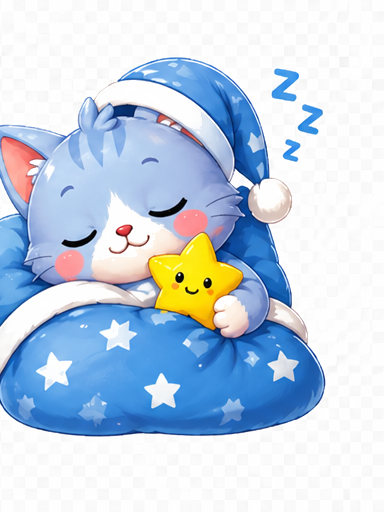 블루 잠자는 고양이