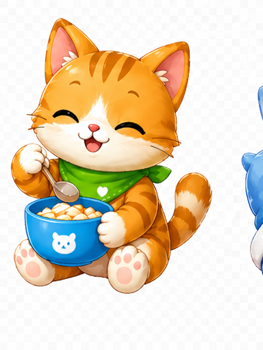 오렌지 간식 고양이